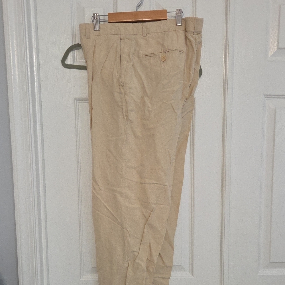 Men's Linen Tan Pants